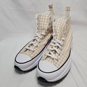 Converse Run Star Hike Chunky Sole High Top Plaid Sneakers Unisex- M 13- W 14.5